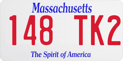 MA license plate 148TK2