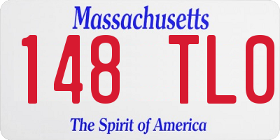 MA license plate 148TL0