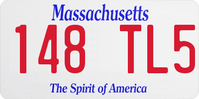 MA license plate 148TL5