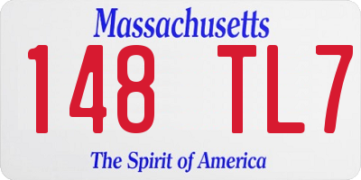 MA license plate 148TL7