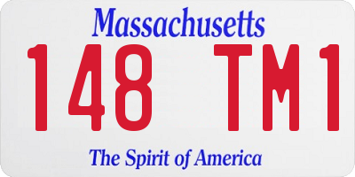 MA license plate 148TM1