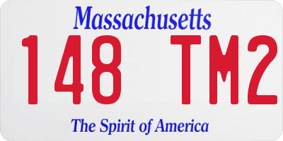 MA license plate 148TM2