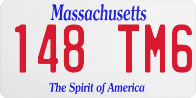 MA license plate 148TM6