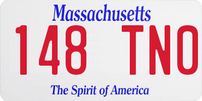 MA license plate 148TN0