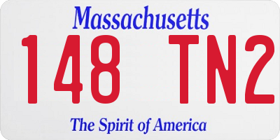 MA license plate 148TN2