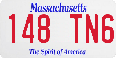 MA license plate 148TN6