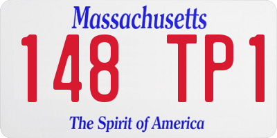 MA license plate 148TP1