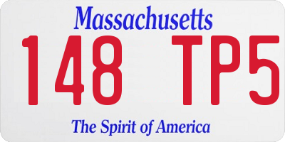 MA license plate 148TP5