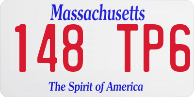 MA license plate 148TP6