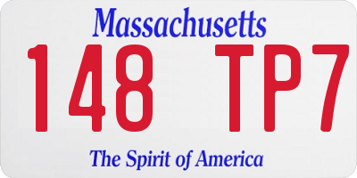 MA license plate 148TP7