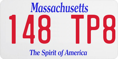 MA license plate 148TP8
