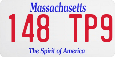 MA license plate 148TP9