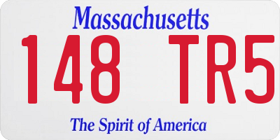 MA license plate 148TR5