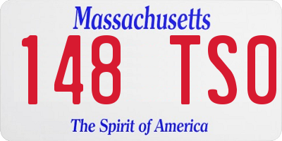 MA license plate 148TS0