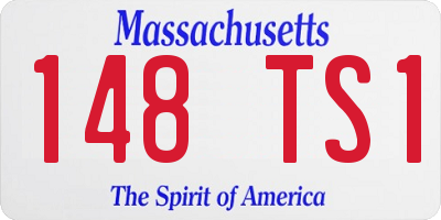MA license plate 148TS1