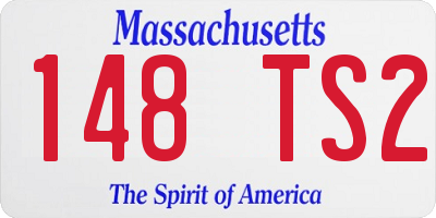 MA license plate 148TS2