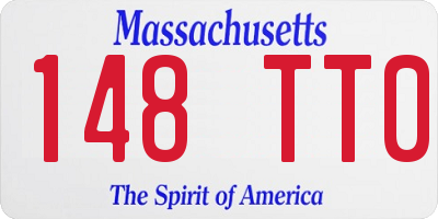 MA license plate 148TT0