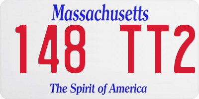 MA license plate 148TT2