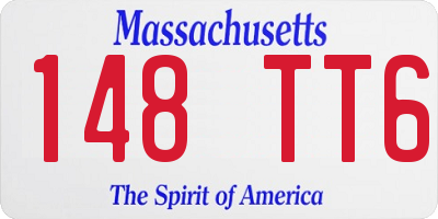 MA license plate 148TT6
