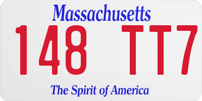 MA license plate 148TT7