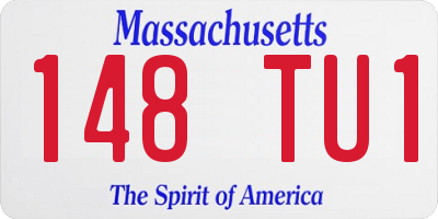 MA license plate 148TU1