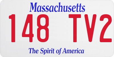 MA license plate 148TV2