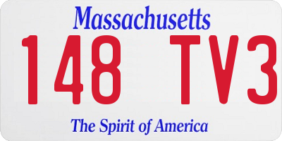 MA license plate 148TV3