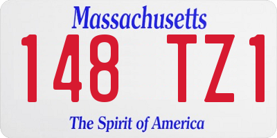 MA license plate 148TZ1