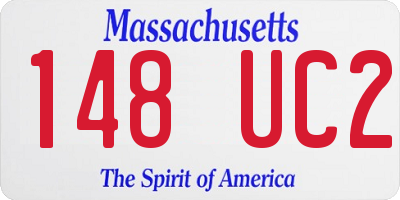 MA license plate 148UC2