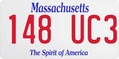 MA license plate 148UC3