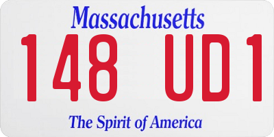 MA license plate 148UD1