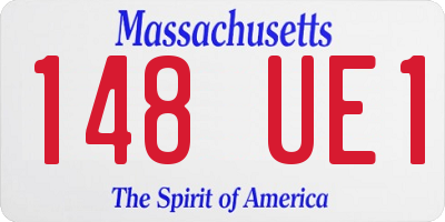 MA license plate 148UE1