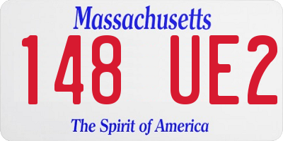 MA license plate 148UE2