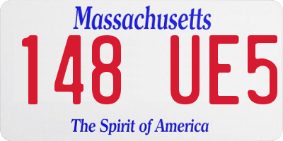 MA license plate 148UE5