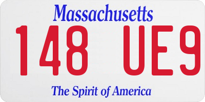 MA license plate 148UE9