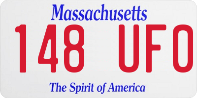 MA license plate 148UF0