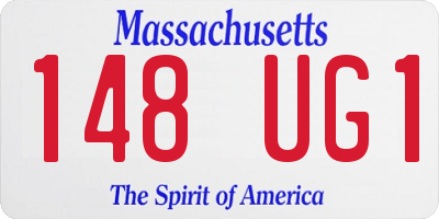 MA license plate 148UG1