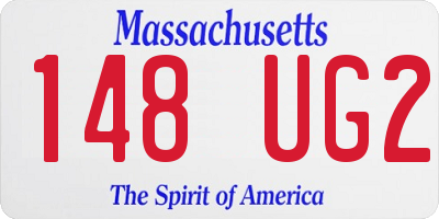 MA license plate 148UG2