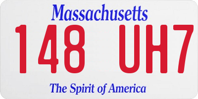 MA license plate 148UH7