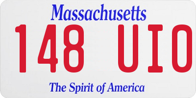 MA license plate 148UI0