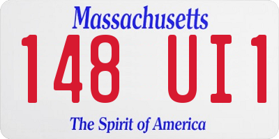 MA license plate 148UI1