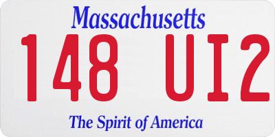 MA license plate 148UI2