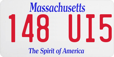 MA license plate 148UI5