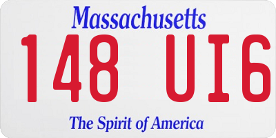 MA license plate 148UI6
