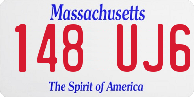 MA license plate 148UJ6