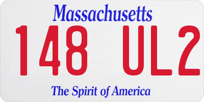 MA license plate 148UL2