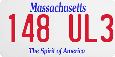 MA license plate 148UL3