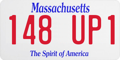 MA license plate 148UP1