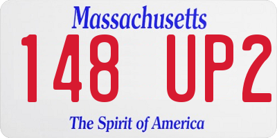 MA license plate 148UP2