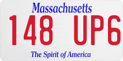 MA license plate 148UP6